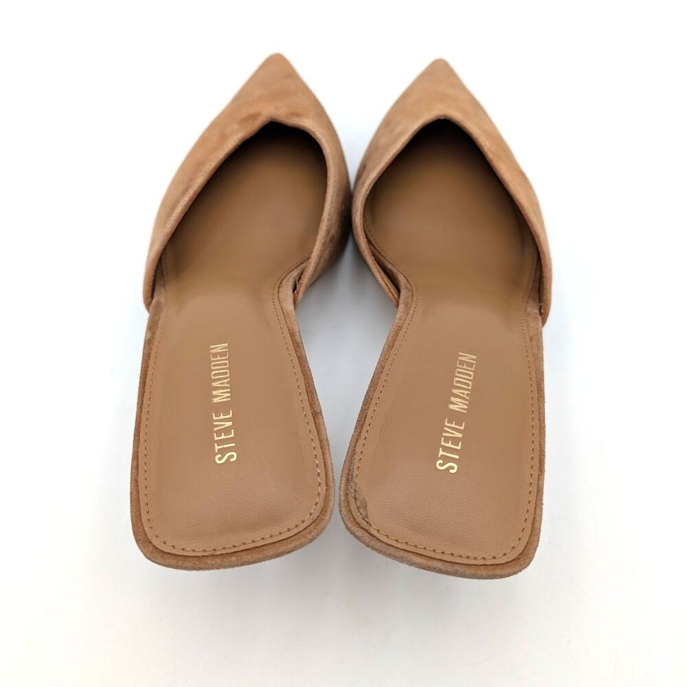 Steve Madden Mod Pointed Toe Leather Mule Shoes Women's Brown Size US9M EU39.5 - Picture 8 of 11